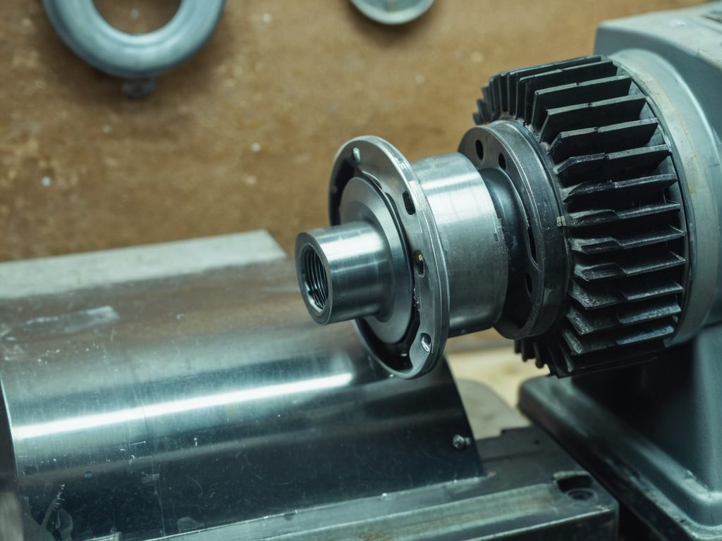 Getriebe und Antrieb einer Küchenmaschine als Reparaturdetail